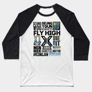 X1 Font Collage Baseball T-Shirt